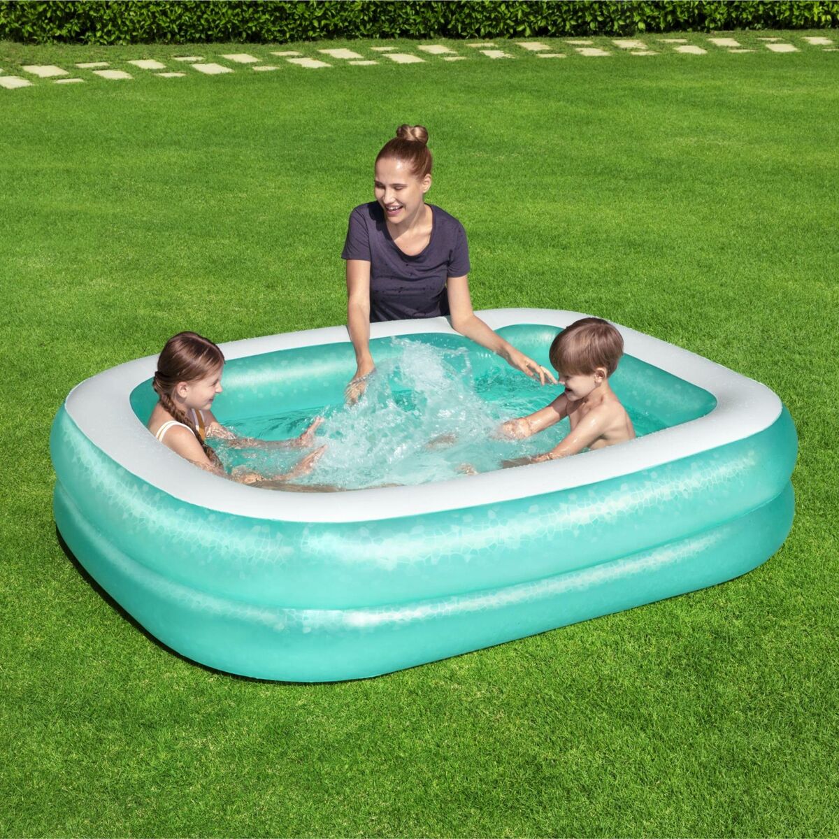 Bestway Inflatable Paddling Pool For Children Bestway Multicolour 201 X 150 X 51 Cm