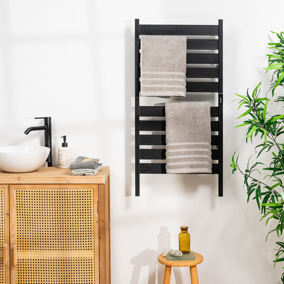 Electric Wall or Floor Towel Rail InnovaGoods WARMER 10 SLIM BARS Plastic Carbon steel (Refurbished C)