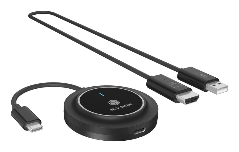 Adapter Icybox IB-WL101 USB-C a HDMI Transmitter + Receiver