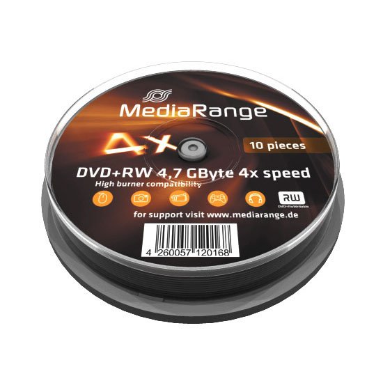 Mediarange MR451 Dvd White 4,7GB Dvd + Rw 10 Pieces