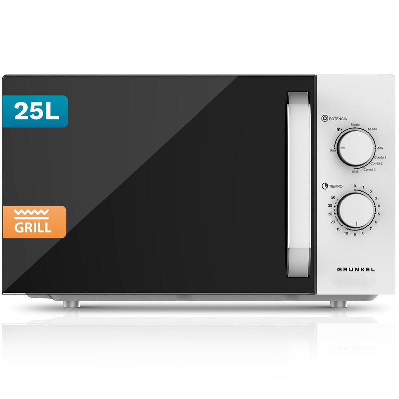Grunkel Microwave MWG-25GRILL 850W Capacity 25L Funcion Grill White