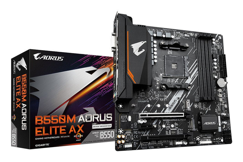 Gigabyte Board B550M Aorus Elite Ax Base AMD B550 Zócalo AM4 microATX