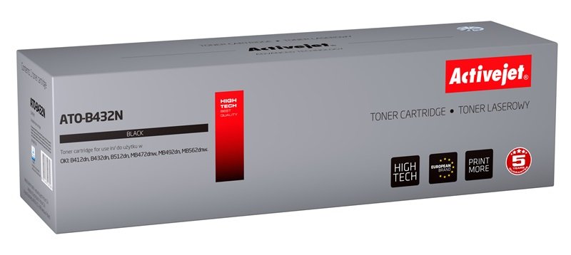 Activejet Toner ATO-B432N (reemplazo Oki 45807106 - Supreme - 7.000 Páginas - Black