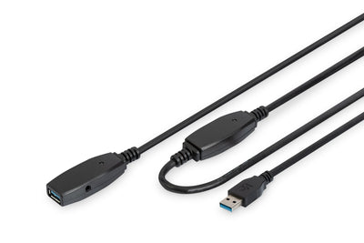 Digitus USB Cable 3.0 (alargo) Activo Black 10M DA-73105 — image 1
