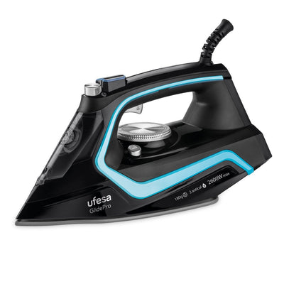 Ufesa Straightener Steam Soleplate Ceramic Steam Continuo 35G/Min PV2600 Glidepro Black — image 1