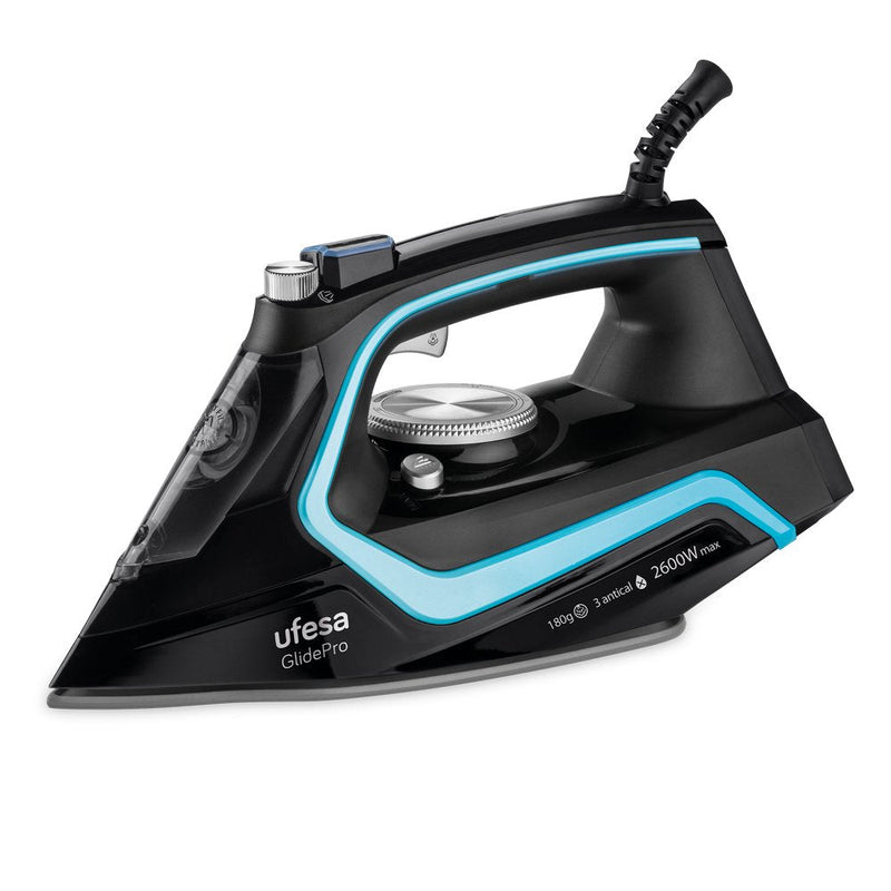 Ufesa Straightener Steam Soleplate Ceramic Steam Continuo 35G/Min PV2600 Glidepro Black