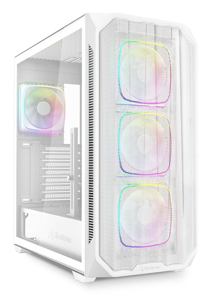 Sharkoon PC Case AK5M RGB White Glass Tempered 4044951041688