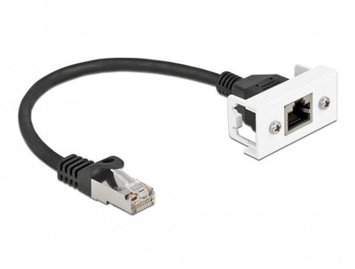 Delock Cable 87109 Network Black White 0,25M CAT.6A S/FTP (s-STP) — image 1