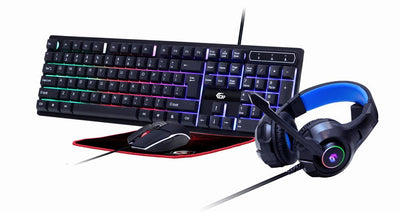 Gembird Ghost GGS-UMGL4-02 4 1 Keyboard English + Mouse + Mouse Pad + Headphones — image 1