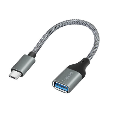 Logilink CU0106 USB Cable 0,15M USB 3.2 Gen 1 (3.1 Gen 1) USB C USB a Grey — image 1