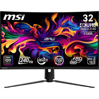 MSI Monitor Mpg 321CURXDE Qd-oled 31.5 3840 X 2160 Pixels 4K Ultra HD Black — image 1