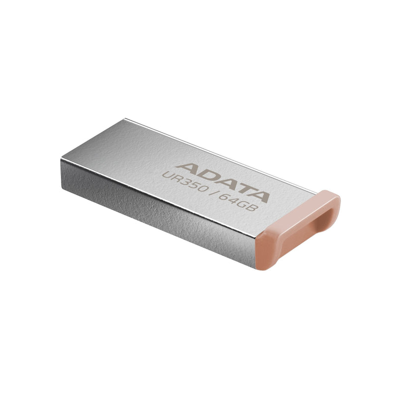 ADATA UR350-64G-RSR/Bg, Pencil USB Níquel/Brown