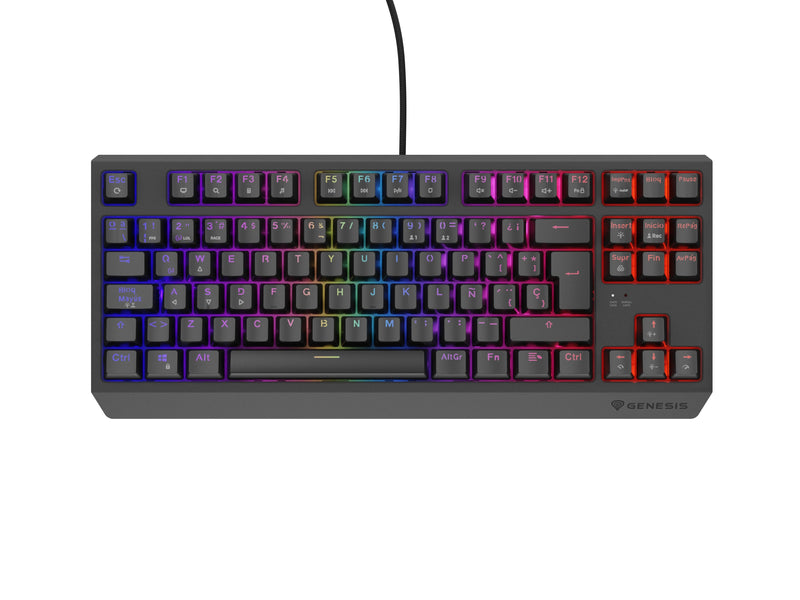 Genesis Teclado Gaming Spanish THOR230 Tkl RGB Mecanico Negro Switch Outemurojo Hot Swap