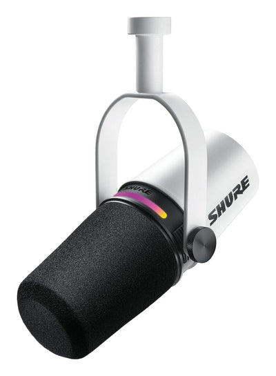 Shure Microphone MV7 + -w Atril/Vocal With Connector Xlr/Usb-c, White — image 1