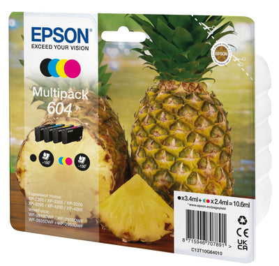 Epson Genuine Ink 604 Multipack Black Cyan Magenta Yellow C13T10G64020 — image 1