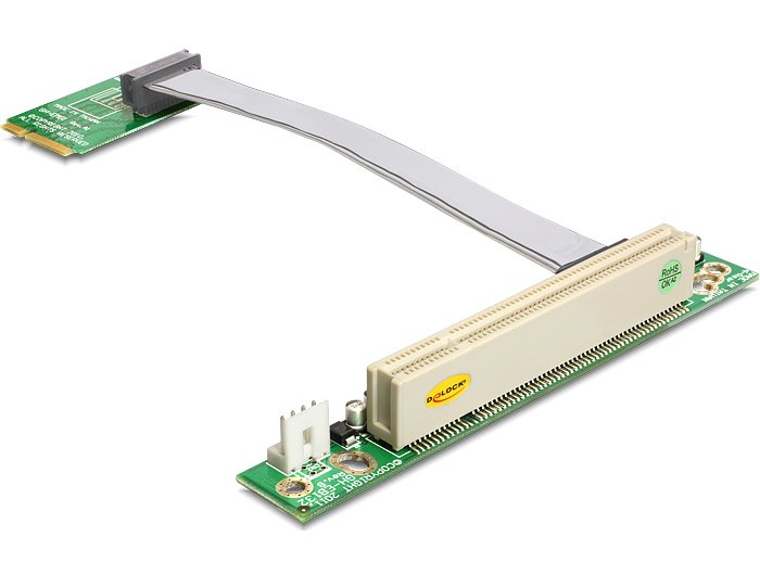 Delock 41359 Card Elevadora Mini Pci Express 1 X Pci With Cable Flexible 13CM Inserción Izquierda