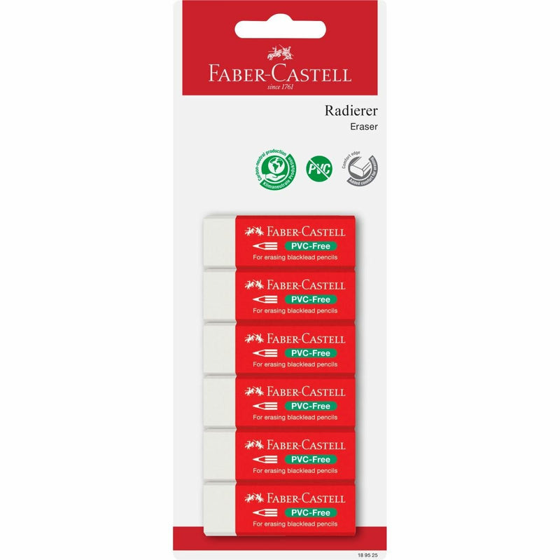 Faber-castell Rubber Borrar Pvc-free 7095-20 6X Bk
