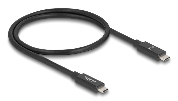 Delock 81210 USB Cable 80Gbps USB Type-c™ Male a Male 16K 60 HZ PD 3.1 240W E-marker Coaxial 0,5M Black
