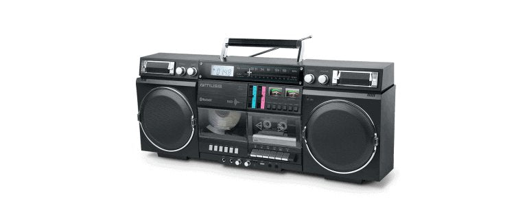 Muse Radio M-380GB Ghetto Blasters, Black
