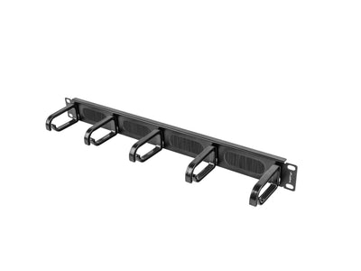 Lanberg Organiser Cables AK-1203-B 19\1 Panel Brushing 5 Stands Plastic Type B 1U Black — image 1