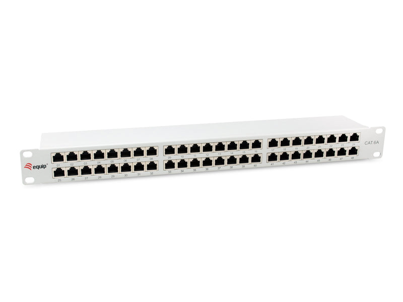 Equip Patchpanel 48x RJ45 CAT.6A 19 FTP 1HE Premium Grey Claro