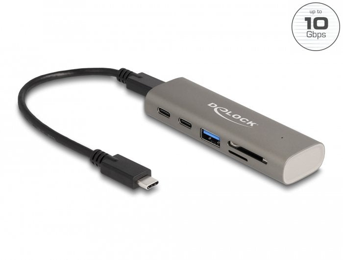 Delock 64236 Hub USB Type-c™ 3 Ports Card Reader SD And microSD
