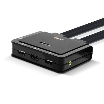 Lindy 2 Port HDMI 2.0 18G, USB 2.0 KVM Switch With Audio — image 1
