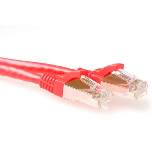 Red 20 Meter SFTP CAT.6A Patch Cable Snagless With RJ45 Connectors