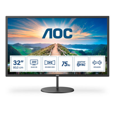 AOC Monitor 32 Q32V4 IPS 16:9 QHD 75HZ Lfd HDMI / Mhl DP 2WX2 Q32V4 — image 1