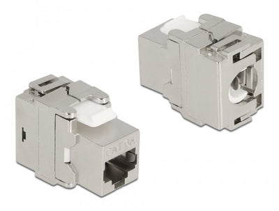 Delock Keystone Moduloo RJ45 Female a Lsa CAT.6A 180° Metall — image 1