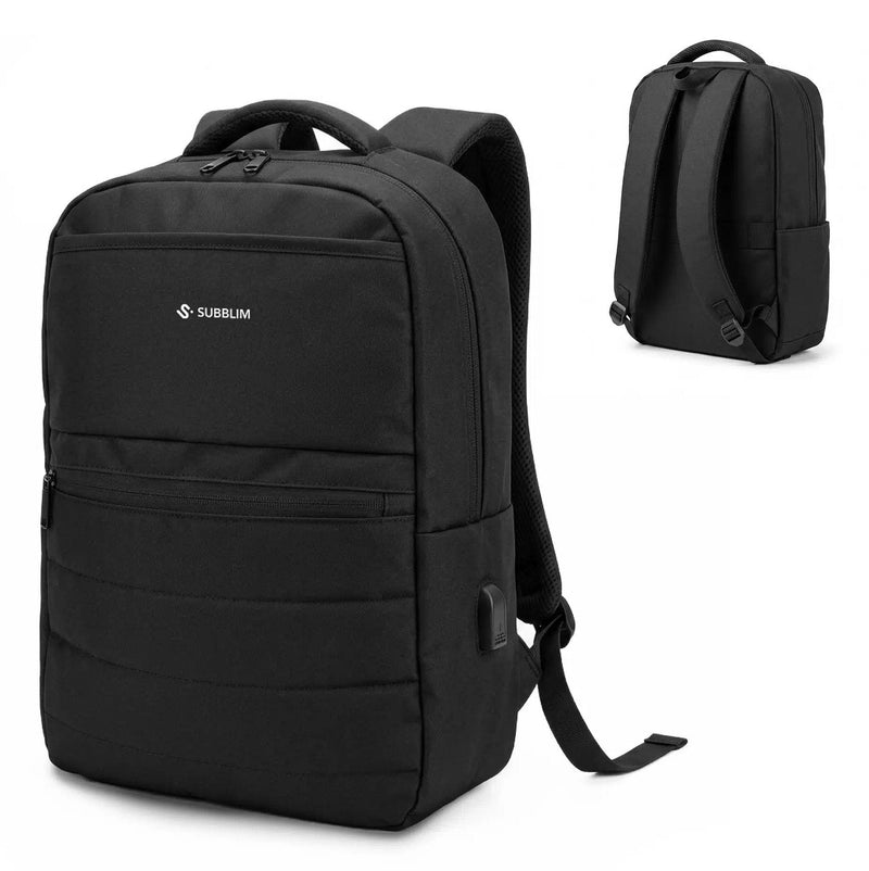 Subblim Backpack Compact Backpack 15L Laptops Up To 15.6' Repelente Water Tape Trolley Black