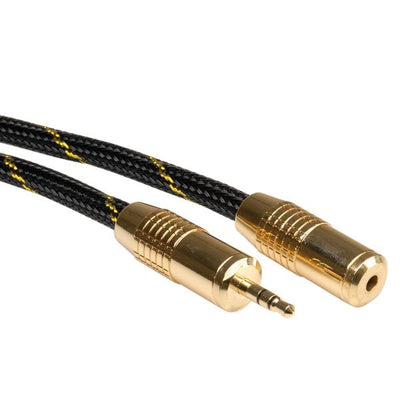 Roline Gold 3.5MM Audio Alargador Cable Connector Male Connector Female 2.5M — image 1