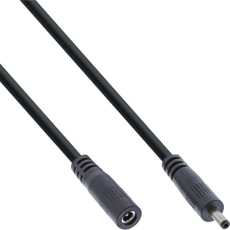 Inline® DC Extensión Cable DC Male/Female 3.5X1.35MM, Awg 18, Black 2M