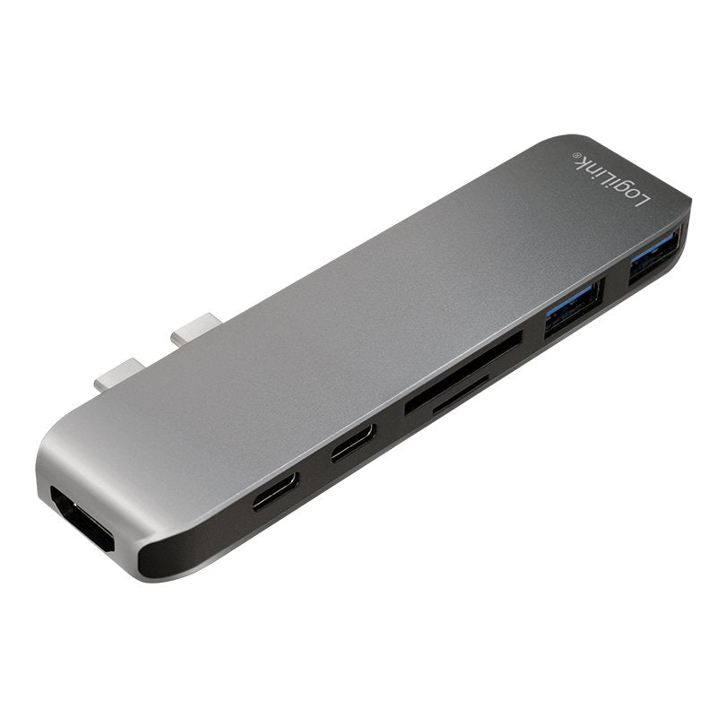 Logilink UA0302 Hub Interfaz USB 3.2 Gen 1 (3.1 Gen 1) Type-c 5000 Mbit/S Aluminium Black