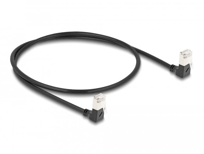 Delock Network Cable RJ45 CAT.6A S/FTP Slim 90° Unten / Unten Angular 0,5M