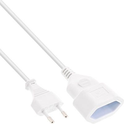 Inline Euro Type C Plug Power Extension Male a Female White 5M — image 1