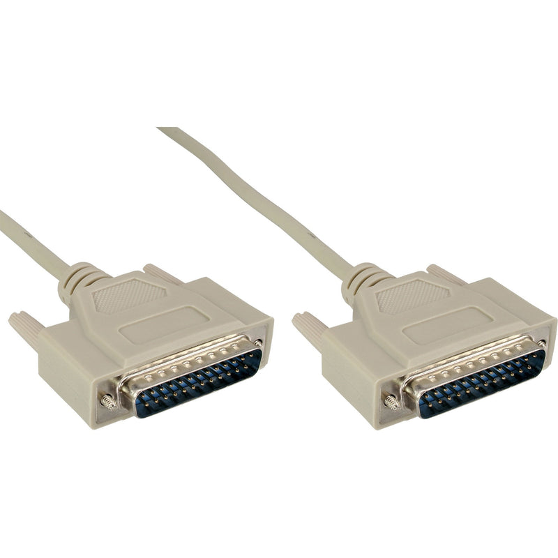 Inline Cable Serial DB25 Male a Male Moldeado Asignado Directo 10M