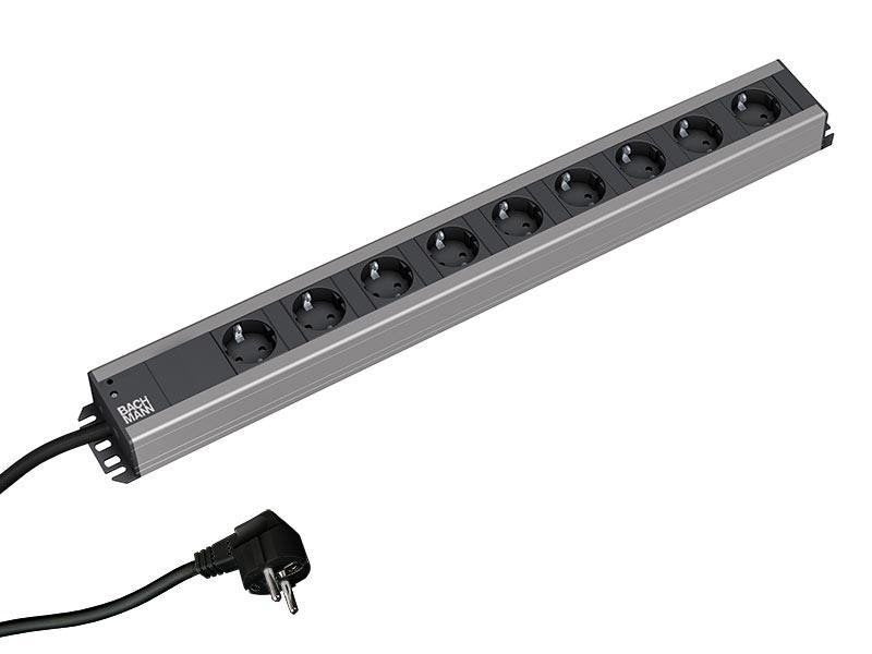 Bachmann Power Strip 9 Salidas 90°,NEGRO 2,0M