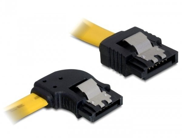Delock SATA 3GB S Cable Gerade Auf Links Gewinkelt 50CM Yellow