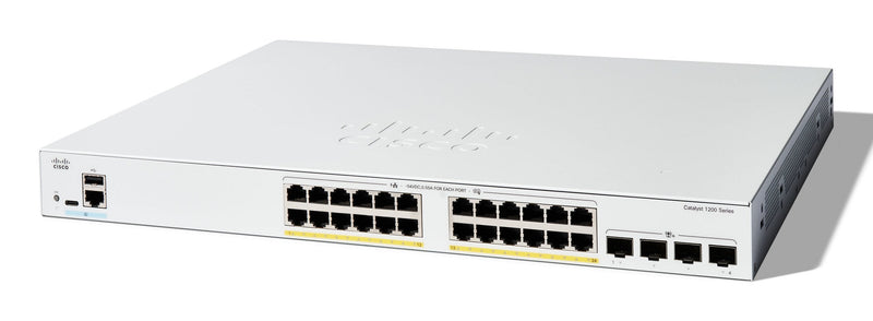Cisco Catalyst 1200-24FP-4X Conmutador L3 Smart 24 X 10/100/1000 (PoE + ) + 4 X 10 Gigabit Sfp + Assembly Rack