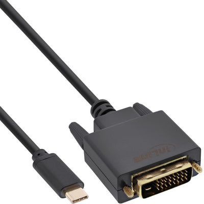 Inline Cable , USB Type-c Male a DVI Male (modo DP Alt), Black 2M — image 1