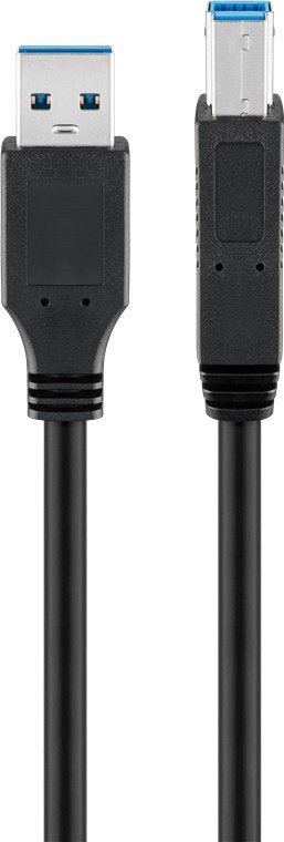 Goobay 93654 USB Cable 3M USB 3.2 Gen 1 (3.1 Gen 1) USB a USB B Printer Black