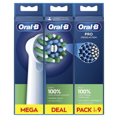Replacement Head Brush Oral-b Pro Cross Action Pack 9 Units — image 1