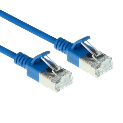Blue 10 Meter Lszh U FTP CAT.6A Datacenter Slimline Patch Cable Snagless With RJ45 Connectors — image 1