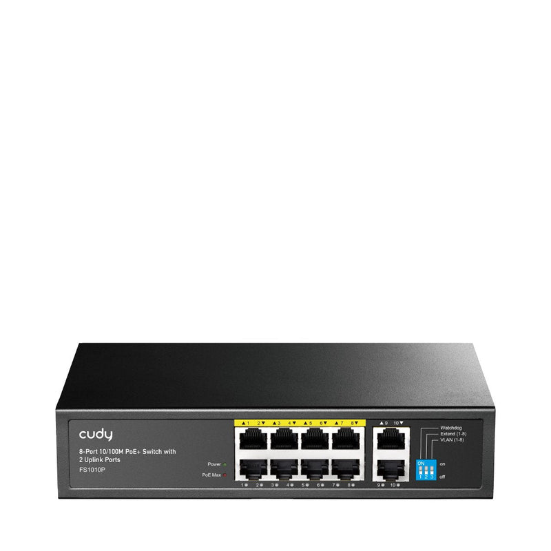 Cudy FS1010P Switch Fast Ethernet (10/100) Energía Sobre Ethernet (PoE) Black