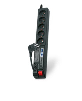 Acar Power Strip Protection Contra Sobretensiones Emi/Rfi 504WF Black 3M) — image 1