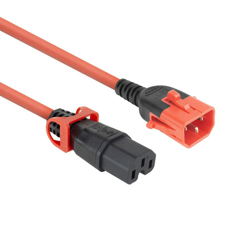 ACT Cable Extension C14 a C15 3,00M Red IEC Lock Dobe Lock — image 1