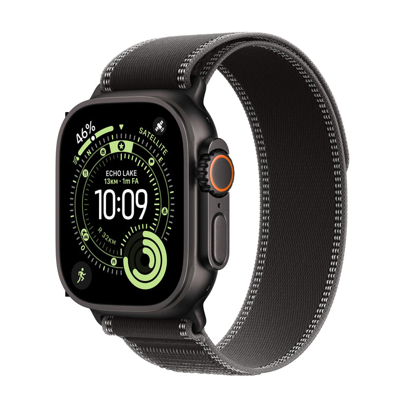 Apple Watch Watch Ultra 3 (2025) LTE 49MM Titanium Funda Con Trail Loop M/L - Negro/Dark Gris