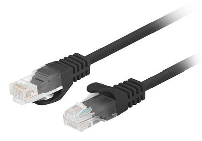 Lanberg Pack 10 Network Cable CAT.6 UTP 0.25M Black 10-PACK — image 1