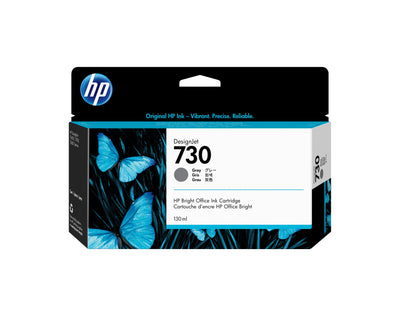 HP Genuine Ink 730 130ML Grey Genuine Designjet T1700, T1700 Postscript, T1700DR, T1700DR Postscript — image 1